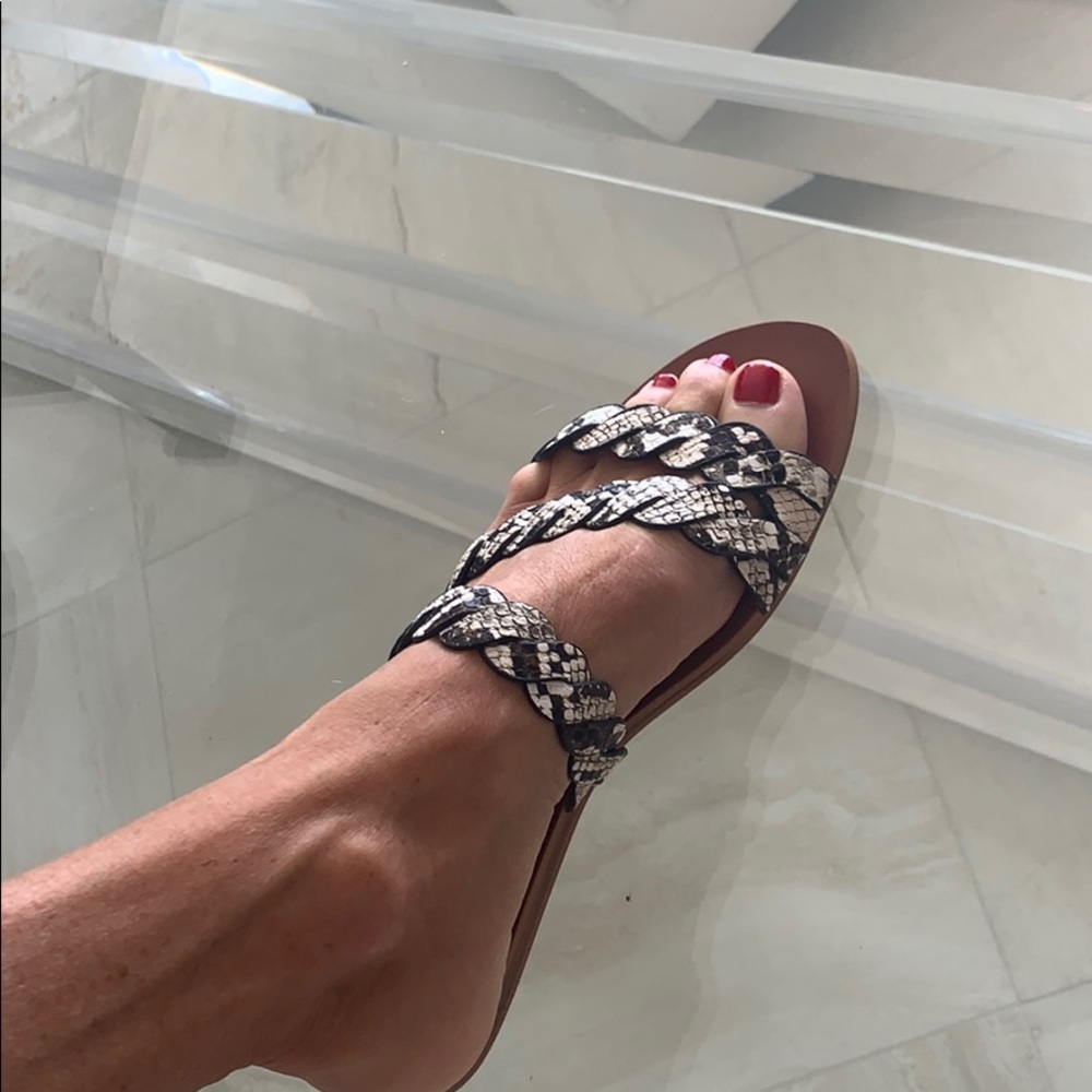 Zara leopard sandals size 6